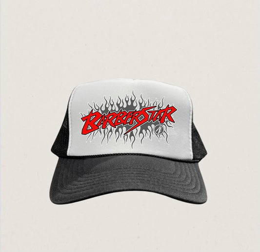 RED LOGO TRUCKER HAT