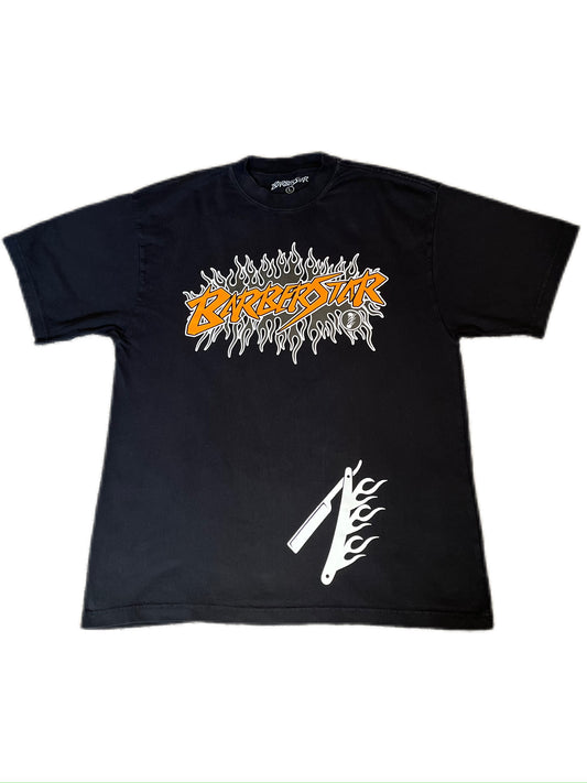 ORANGE BARBERSTAR LOGO T